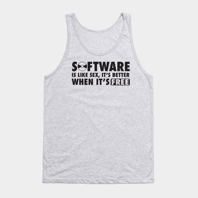 Software is like sex Tank Top by nektarinchen